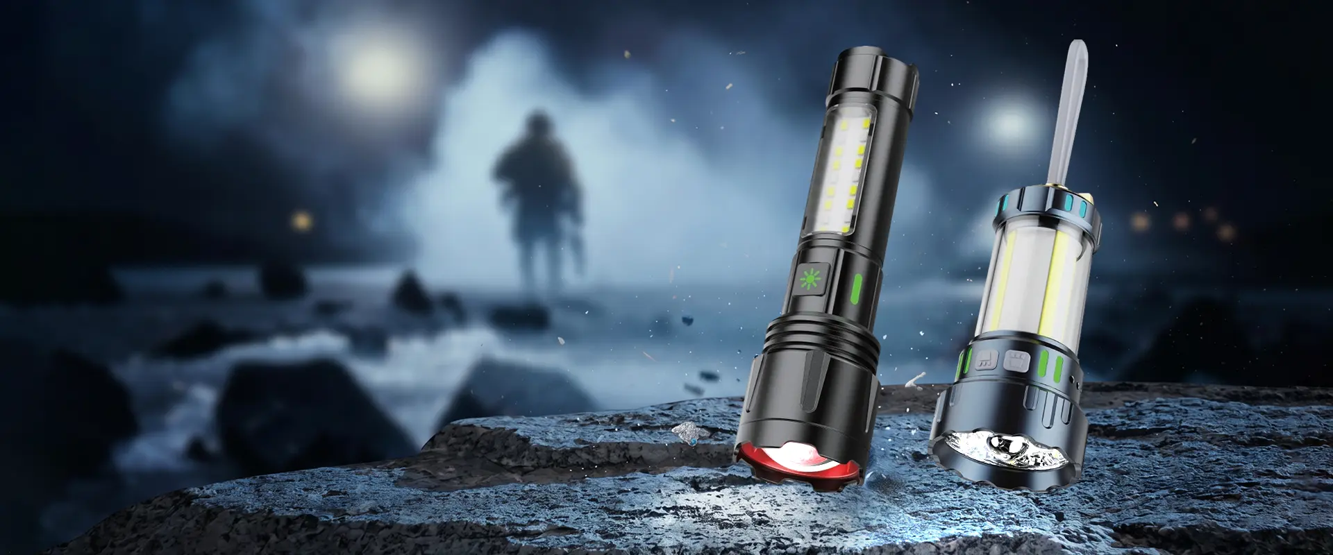 Forest Tiger Tactische LED-zaklamp - oplaadbaar met hoog lumen voor intensief gebruik
