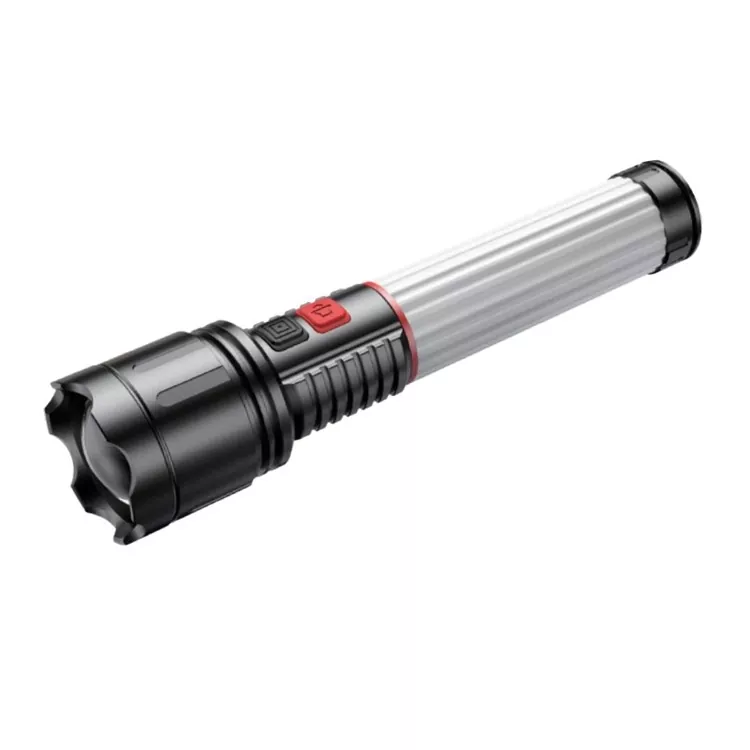 Draagbare LED-zaklamp met rood en blauw waarschuwingslicht